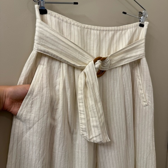 Anthropologie Palm Beach Belted Culotte pants linen cotton blend size 4 boho - Picture 8 of 13